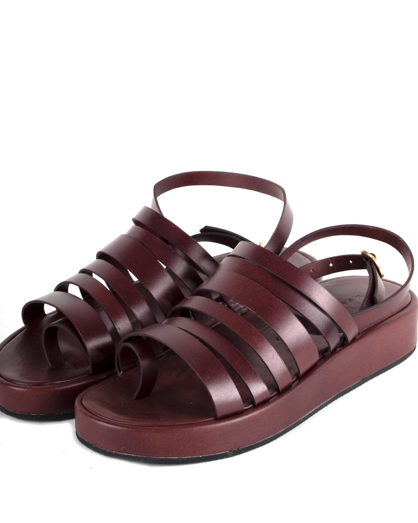 Ankle Strap Platforms Plum