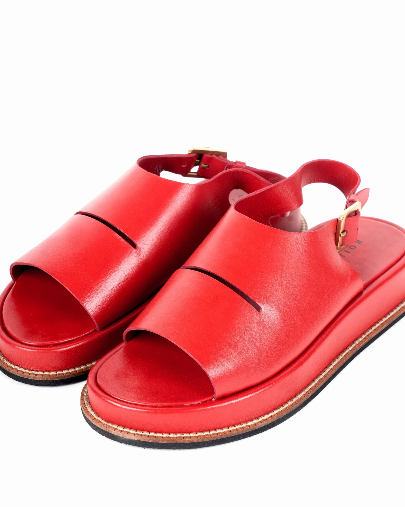 Open Leather Clogs Women